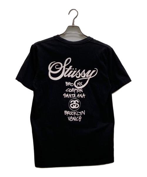 stussy（ステューシー）stussy (ステューシー) ロゴプリントTシャツ ブラック サイズ:Mの古着・服飾アイテム