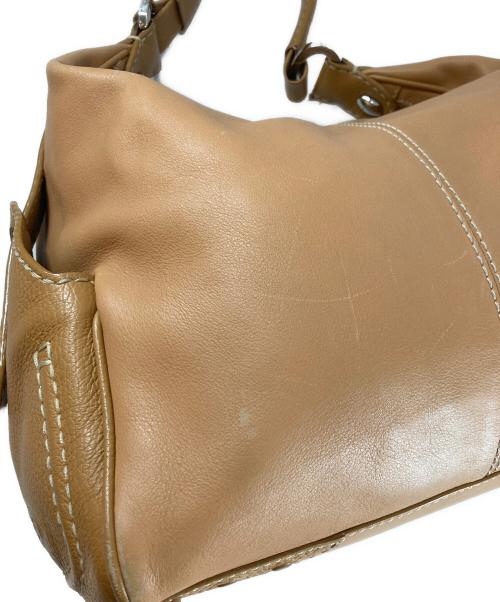 TOD'S（トッズ）TOD'S (トッズ) レザーワンショルダーバッグ ベージュの古着・服飾アイテム