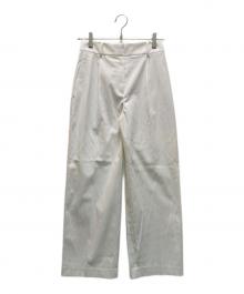 PLST（プラステ）の古着「リネンブレンドワイドパンツ」｜ホワイト