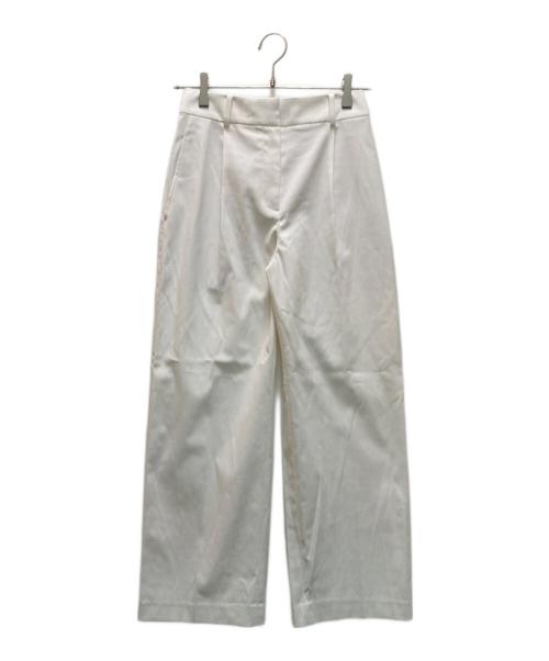 PLST（プラステ）PLST (プラステ) リネンブレンドワイドパンツ ホワイト サイズ:Sの古着・服飾アイテム