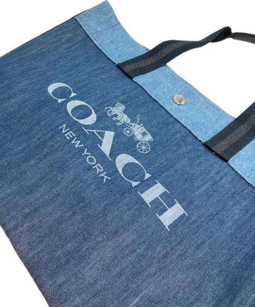 COACH（コーチ）COACH (コーチ) ロゴデニムキャンバス トートバッグ インディゴの古着・服飾アイテム