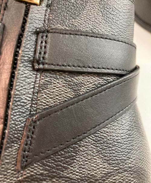 COACH（コーチ）COACH (コーチ) ディーン シグネチャー サイドジップブーティ ブラック サイズ:23の古着・服飾アイテム