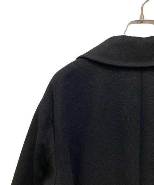 23区（ニジュウサンク）23区 (ニジュウサンク) ウールアンゴラビーバー ロングチェスターコート ブラック サイズ:38の古着・服飾アイテム