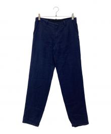 Y's（ワイズ）の古着「リネンウールテーパードイージーパンツ」｜ネイビー