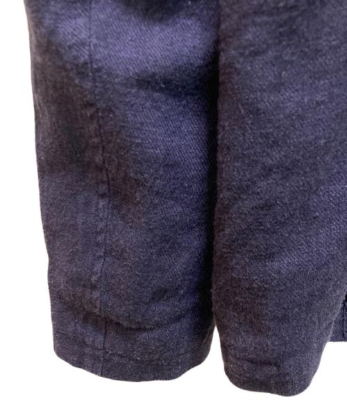 Y's（ワイズ）Y's (ワイズ) キュプラドッキング リネン変形テーラードジャケット ブラック×パープル サイズ:3の古着・服飾アイテム