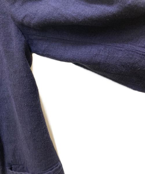 Y's（ワイズ）Y's (ワイズ) キュプラドッキング リネン変形テーラードジャケット ブラック×パープル サイズ:3の古着・服飾アイテム