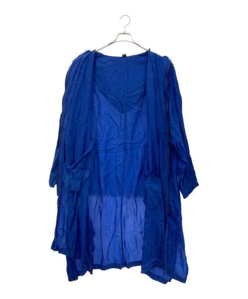 Y's（ワイズ）Y's (ワイズ) キュプラ フーデッドコート ブルー サイズ:SIZE1の古着・服飾アイテム