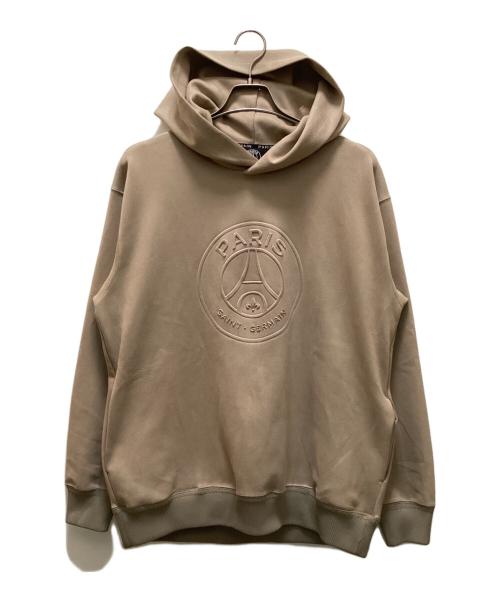 Paris Saint-Germain（パリサンジェルマン）PARIS SAINT-GERMAIN (パリサンジェルマン) スウェード プルオーバー パーカー ブラウン サイズ:Lの古着・服飾アイテム
