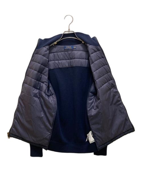 POLO RALPH LAUREN（ポロ・ラルフローレン）POLO RALPH LAUREN (ポロ・ラルフローレン) ニット切替 中綿ジャケット ネイビー サイズ:XSの古着・服飾アイテム