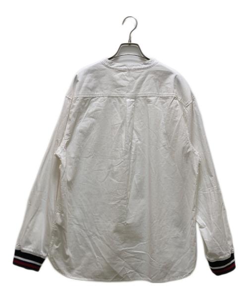 The Duffer of ST.George（ザ ダファーオブセントジョージ）The DUFFER of ST.GEORGE (ザ ダファーオブセントジョージ) ノーカラーリブシャツ ホワイト サイズ:Lの古着・服飾アイテム