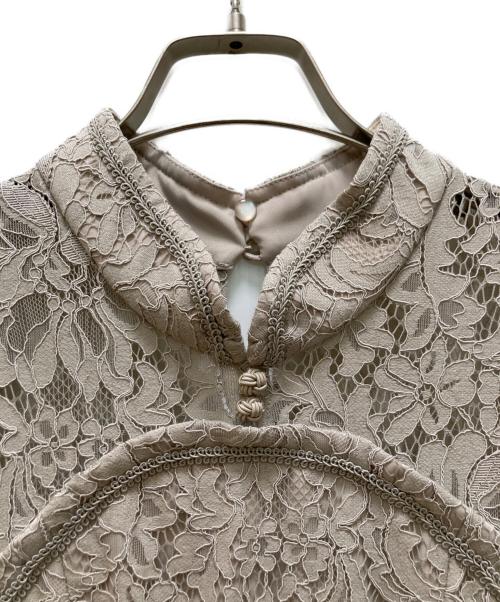 Snidel（スナイデル）Snidel (スナイデル) チャイナライクレースドレス ベージュ サイズ:０の古着・服飾アイテム