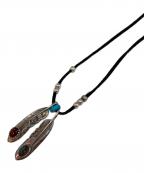 WHEEL WORKSホイールワークス）の古着「フェザー・ストーン モチーフネックレス」｜スカイブルー