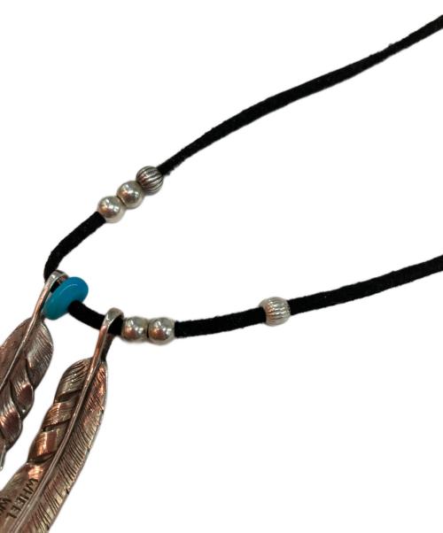 WHEEL WORKS（ホイールワークス）WHEEL WORKS (ホイールワークス) フェザー・ストーン モチーフネックレス スカイブルーの古着・服飾アイテム