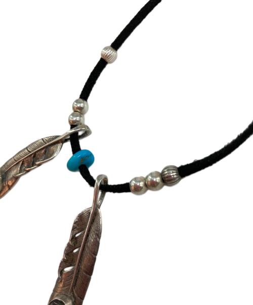 WHEEL WORKS（ホイールワークス）WHEEL WORKS (ホイールワークス) フェザー・ストーン モチーフネックレス スカイブルーの古着・服飾アイテム