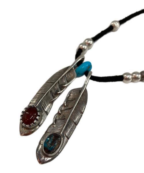 WHEEL WORKS（ホイールワークス）WHEEL WORKS (ホイールワークス) フェザー・ストーン モチーフネックレス スカイブルーの古着・服飾アイテム