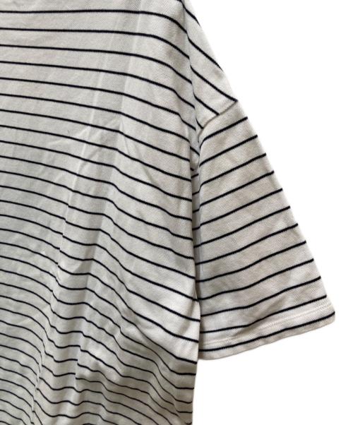 FRED PERRY（フレッドペリー）FRED PERRY (フレッドペリー) BEAMS (ビームス) 別注鹿の子ボーダーTシャツ ホワイト サイズ:Lの古着・服飾アイテム