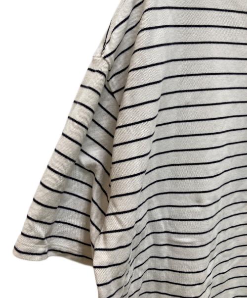 FRED PERRY（フレッドペリー）FRED PERRY (フレッドペリー) BEAMS (ビームス) 別注鹿の子ボーダーTシャツ ホワイト サイズ:Lの古着・服飾アイテム