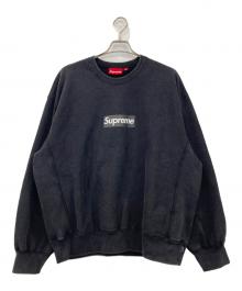 SUPREME（シュプリーム）の古着「ウォッシュドボックスロゴクルーネックスウェット」｜ブラック