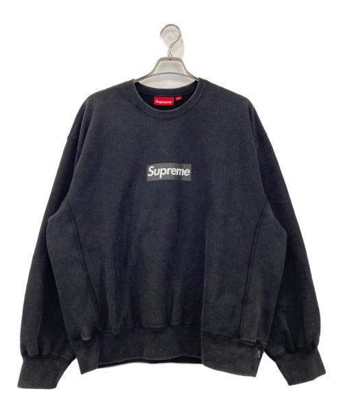 SUPREME（シュプリーム）Supreme (シュプリーム) ウォッシュドボックスロゴクルーネックスウェット ブラック サイズ:XLの古着・服飾アイテム
