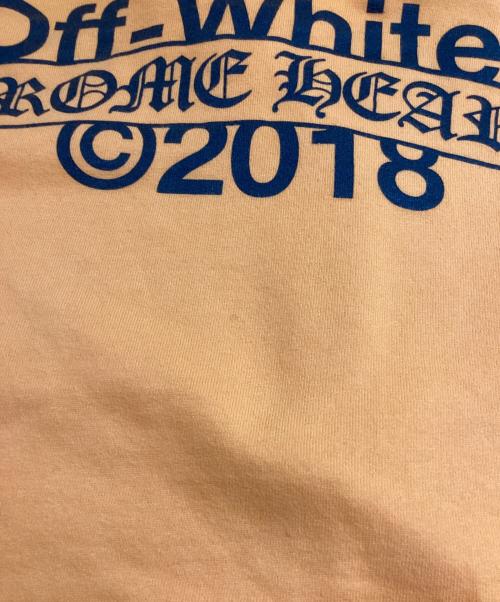 CHROME HEARTS（クロムハーツ）CHROME HEARTS (クロムハーツ) OFFWHITE (オフホワイト) コラボ バックプリントロゴパーカー オレンジ サイズ:XX-LARGEの古着・服飾アイテム