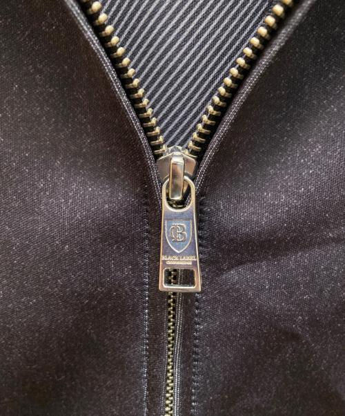 BLACK LABEL CRESTBRIDGE（ブラックレーベル クレストブリッジ）BLACK LABEL CRESTBRIDGE (ブラックレーベル クレストブリッジ) 裏チェックジップパーカー ブラック サイズ:Mの古着・服飾アイテム