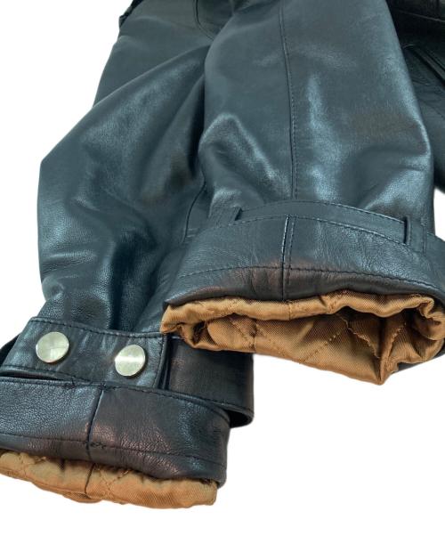 Cinquanta（チンクワンタ）Cinquanta (チンクワンタ) レザーショートトレンチコート ブラック サイズ:38の古着・服飾アイテム