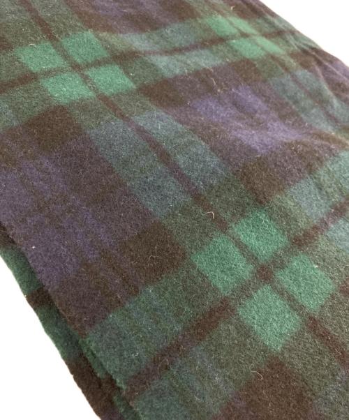 JOHNSTONS OF ELGIN（ジョンストンズオブエルガン）JOHNSTONS OF ELGIN (ジョンストンズオブエルガン) カシミヤ大判ブラックウォッチストール グリーンの古着・服飾アイテム