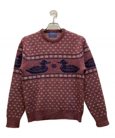 中古・古着通販】PENDLETON (ペンドルトン) 70s ウールニット レッド