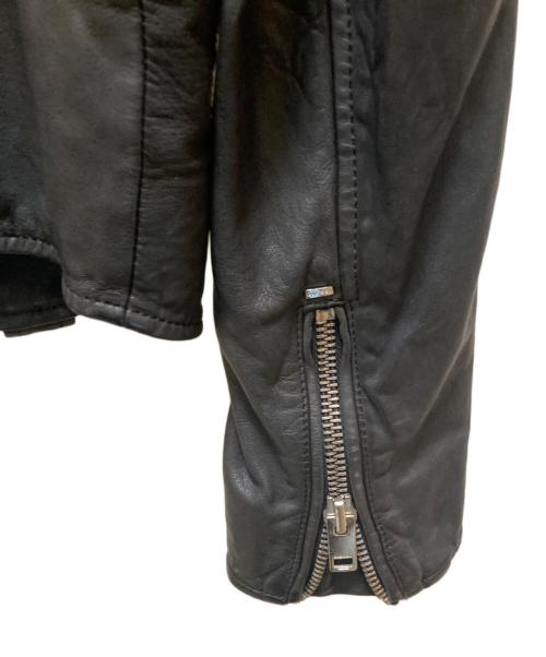 DIESEL（ディーゼル）DIESEL (ディーゼル) L-WILL レザーダブルライダースジャケット ブラック サイズ:Ⅼの古着・服飾アイテム