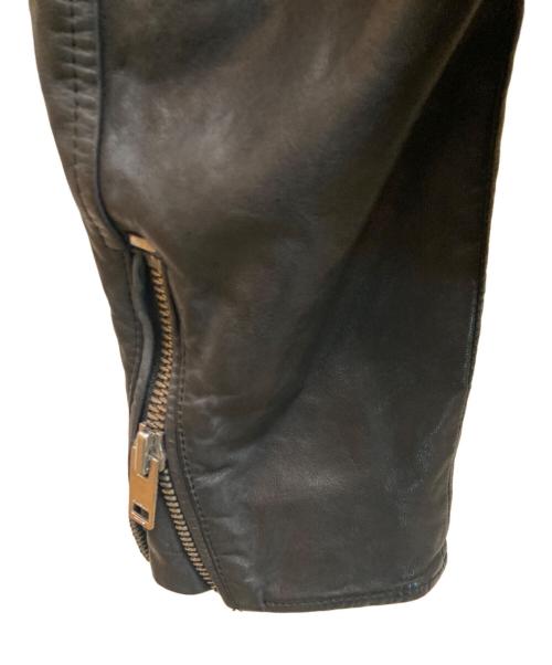 DIESEL（ディーゼル）DIESEL (ディーゼル) L-WILL レザーダブルライダースジャケット ブラック サイズ:Ⅼの古着・服飾アイテム