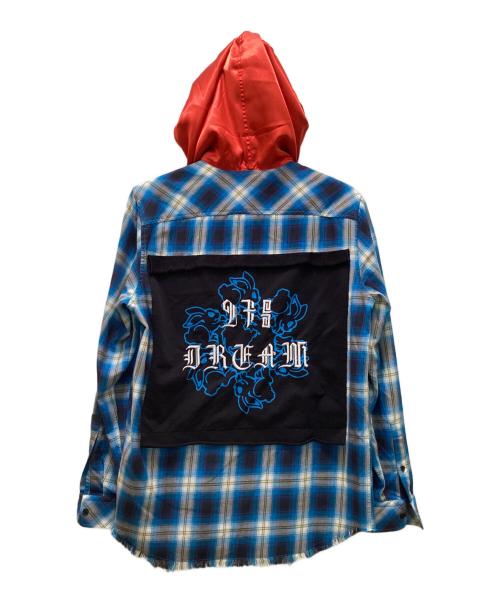 DIESEL（ディーゼル）DIESEL (ディーゼル) チェックシャツパーカー ブルー サイズ:Mの古着・服飾アイテム