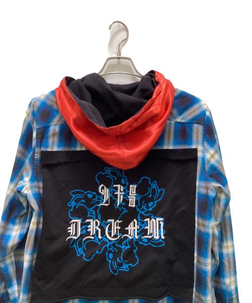 DIESEL（ディーゼル）DIESEL (ディーゼル) チェックシャツパーカー ブルー サイズ:Mの古着・服飾アイテム