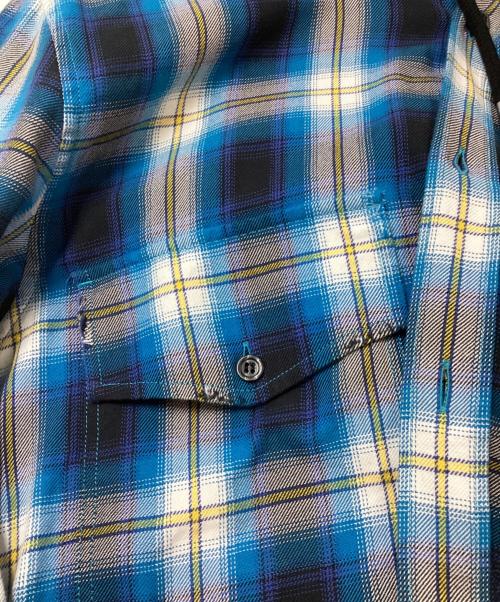 DIESEL（ディーゼル）DIESEL (ディーゼル) チェックシャツパーカー ブルー サイズ:Mの古着・服飾アイテム