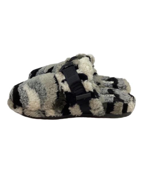 UGG（アグ）UGG (アグ) フラッフ イット カリ コラージュ ボアサンダル グレー サイズ:28cmの古着・服飾アイテム