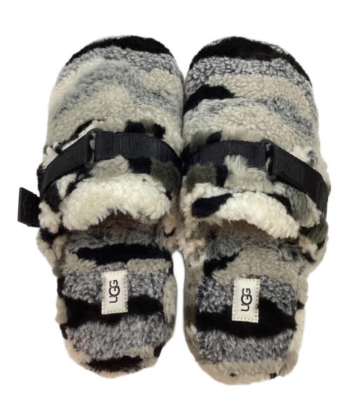 UGG（アグ）UGG (アグ) フラッフ イット カリ コラージュ ボアサンダル グレー サイズ:28cmの古着・服飾アイテム