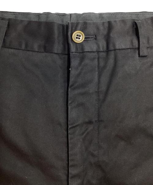 COMME des GARCONS HOMME PLUS（コムデギャルソンオムプリュス）COMME des GARCONS HOMME PLUS (コムデギャルソンオムプリュス) 製品染めコットンテーパードパンツ ブラック サイズ:Sの古着・服飾アイテム