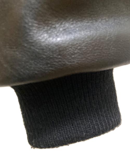 VANSON（バンソン）VANSON (バンソン) ロゴワッペン レザーブルゾン ブラック サイズ:34の古着・服飾アイテム