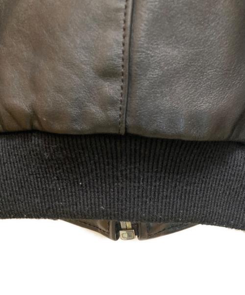 VANSON（バンソン）VANSON (バンソン) ロゴワッペン レザーブルゾン ブラック サイズ:34の古着・服飾アイテム