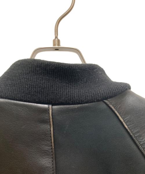 VANSON（バンソン）VANSON (バンソン) ロゴワッペン レザーブルゾン ブラック サイズ:34の古着・服飾アイテム