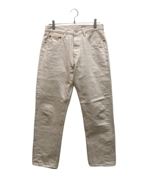 BONCOURA（ボンクラ）BONCOURA (ボンクラ) SHRINK TO FIT ストレートデニムパンツ ホワイト サイズ:33の古着・服飾アイテム