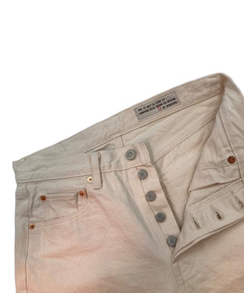 BONCOURA（ボンクラ）BONCOURA (ボンクラ) SHRINK TO FIT ストレートデニムパンツ ホワイト サイズ:33の古着・服飾アイテム