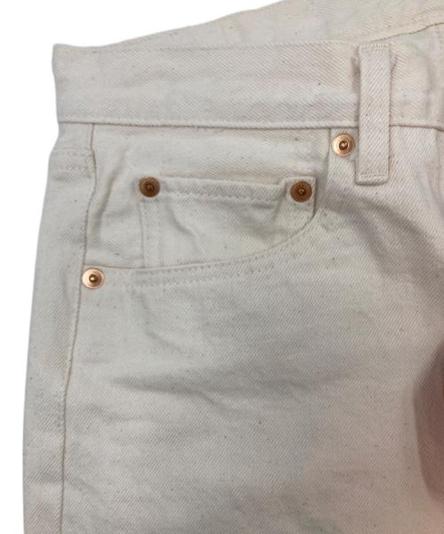 BONCOURA（ボンクラ）BONCOURA (ボンクラ) SHRINK TO FIT ストレートデニムパンツ ホワイト サイズ:33の古着・服飾アイテム