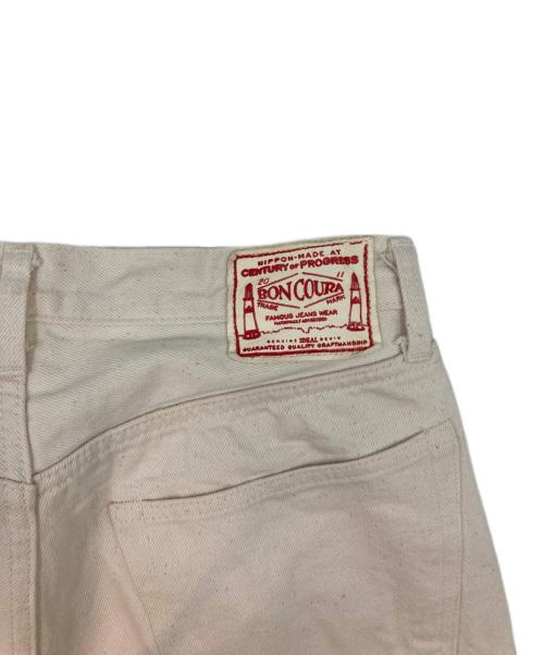 BONCOURA（ボンクラ）BONCOURA (ボンクラ) SHRINK TO FIT ストレートデニムパンツ ホワイト サイズ:33の古着・服飾アイテム