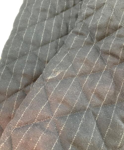 Traditional Weatherwear（トラディショナルウェザーウェア）Traditional Weatherwear (トラディショナルウェザーウェア) ストライプウールキルティングジャケット ネイビー サイズ:36の古着・服飾アイテム