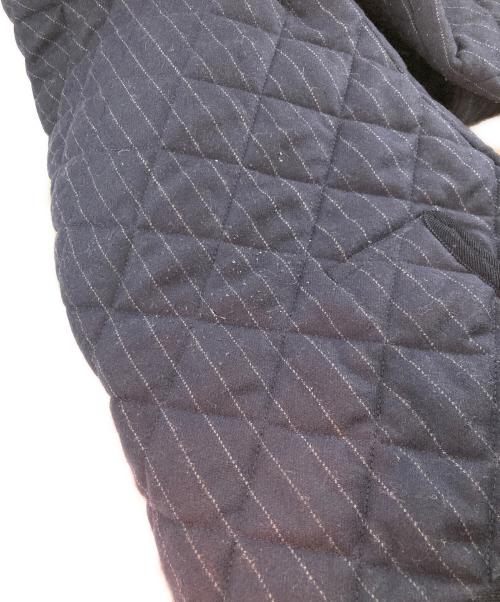 Traditional Weatherwear（トラディショナルウェザーウェア）Traditional Weatherwear (トラディショナルウェザーウェア) ストライプウールキルティングジャケット ネイビー サイズ:36の古着・服飾アイテム