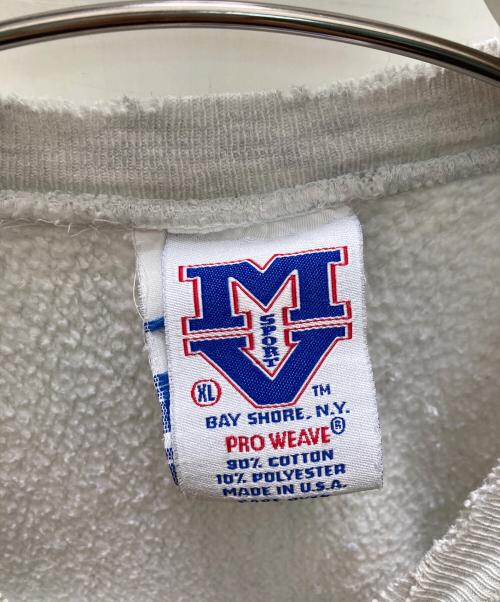 MV SPORT（エムブイスポーツ）MV SPORT (エムブイスポーツ) 90sプリントスウエット グレー サイズ:ＸＬの古着・服飾アイテム