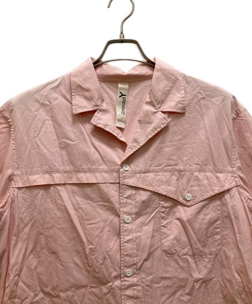 GROUND Y（グラウンドワイ）GROUND Y (グラウンドワイ) オープンカラーロング丈シャツ ピンク サイズ:3の古着・服飾アイテム