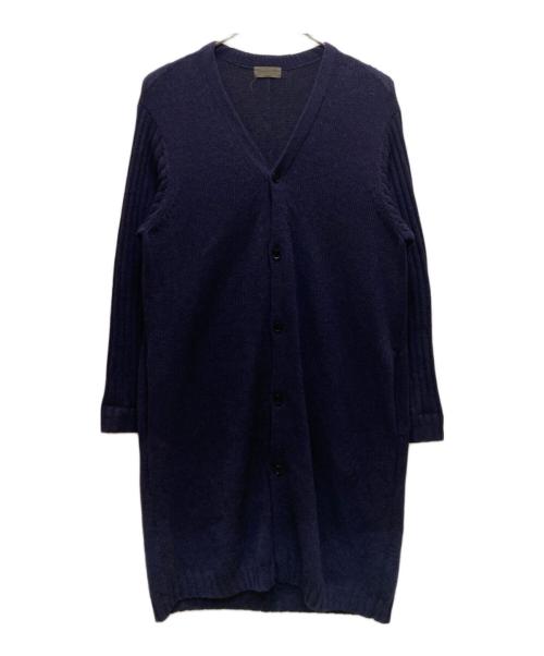 Yohji Yamamoto pour homme（ヨウジヤマモト プールオム）Yohji Yamamoto pour homme (ヨウジヤマモト プールオム) ウールロングカーディガン ブルー サイズ:3の古着・服飾アイテム