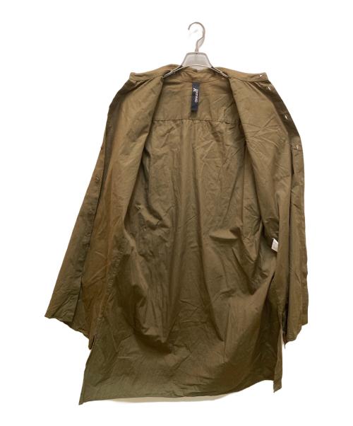 GROUND Y（グラウンドワイ）GROUND Y (グラウンドワイ) コットンブロード ダブルカラー ビッグシャツ オリーブ サイズ:3の古着・服飾アイテム