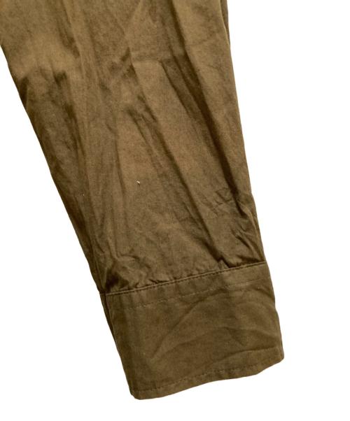 GROUND Y（グラウンドワイ）GROUND Y (グラウンドワイ) コットンブロード ダブルカラー ビッグシャツ オリーブ サイズ:3の古着・服飾アイテム